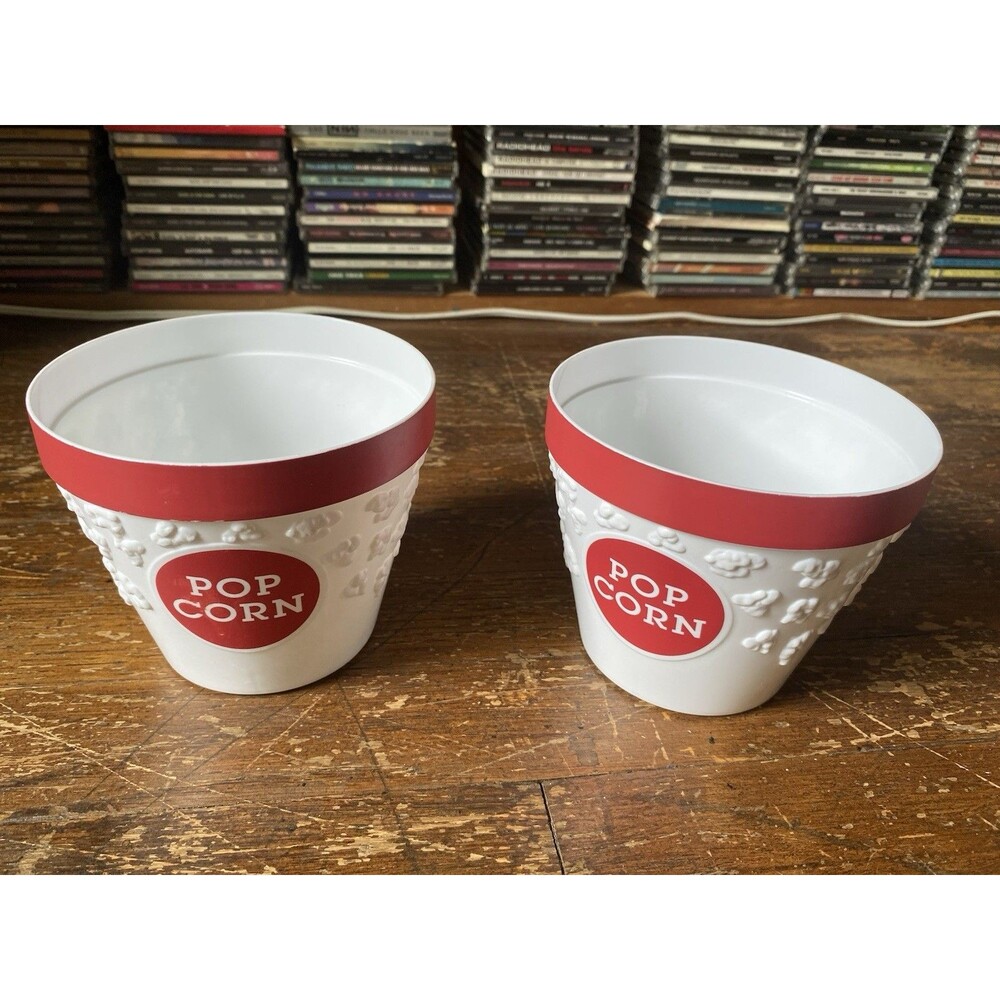Hutzler Popcorn Buckets Set Of 2 NO POPCORN KERNEL SCREENS